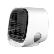 Load image into Gallery viewer, USB Mini Air Cooler Fan Air Cooling Conditioner with Night Light Portable Humidification Desktop Air Cooler Multifunction Summer