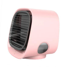 Load image into Gallery viewer, USB Mini Air Cooler Fan Air Cooling Conditioner with Night Light Portable Humidification Desktop Air Cooler Multifunction Summer