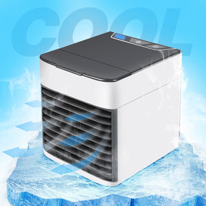 Home Mini Air Conditioner Portable Air Cooler 7 Colors LED USB Personal Space Cooler Fan Air Cooling Fan Rechargeable Fan Desk