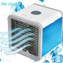 Load image into Gallery viewer, Air conditioner Mini USB Air cooler Portable Arctic Air Conditioners Room Cooling 7 Colors LED Light Cooler Small Table Fans
